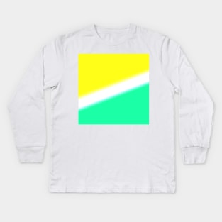 yellow green orange abstract texture Kids Long Sleeve T-Shirt